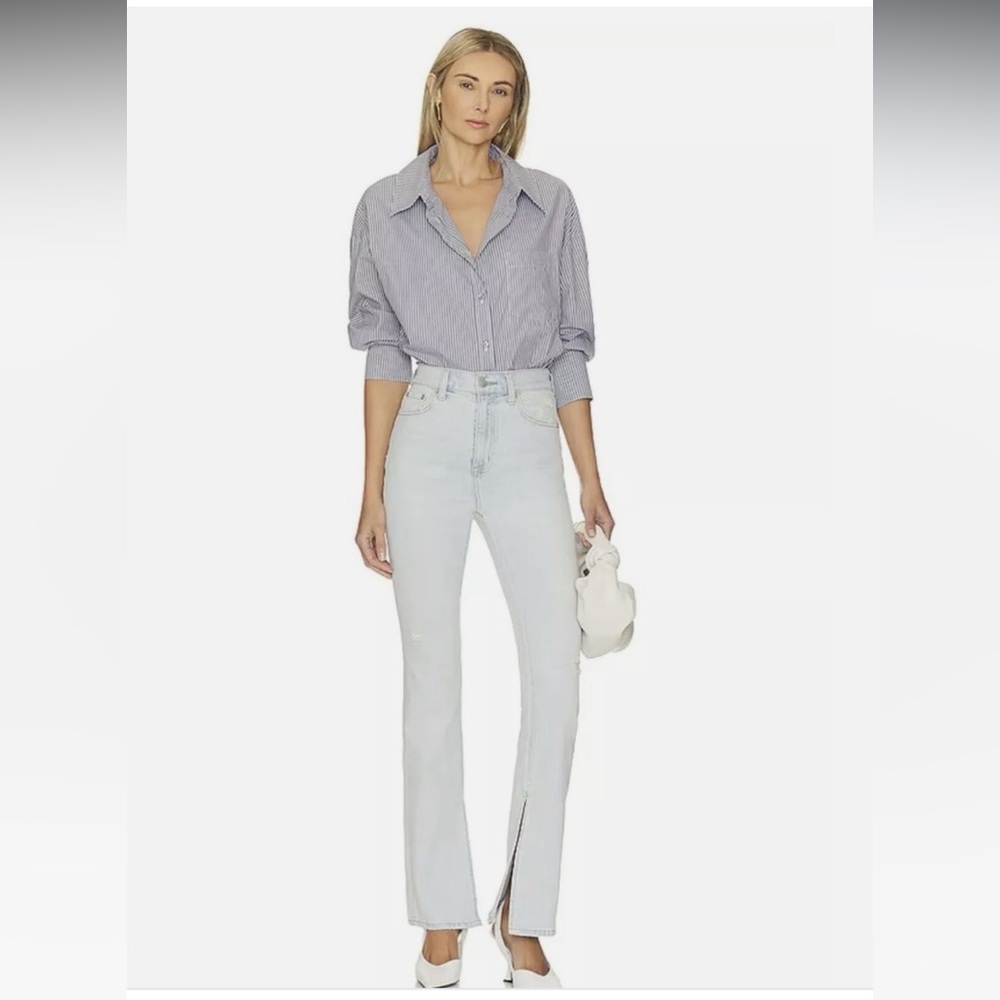PISTOLA Alexa High Rise Split Flare Jeans Light Wash Locly Women’s 25